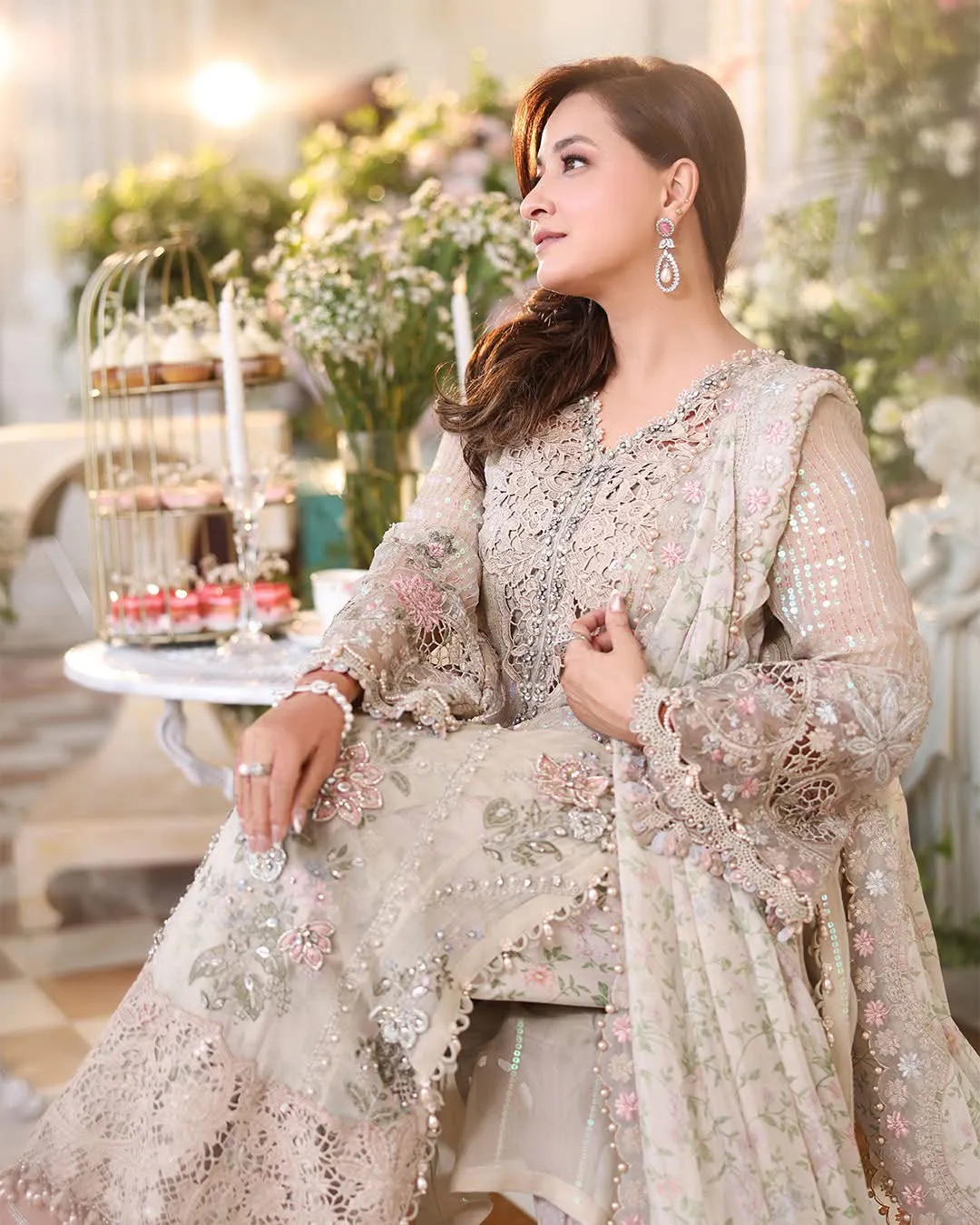 Ahmozi Presenting  Maria B Chiffon Embroidered Unstitched Collection 